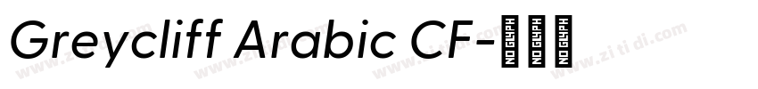 Greycliff Arabic CF字体转换